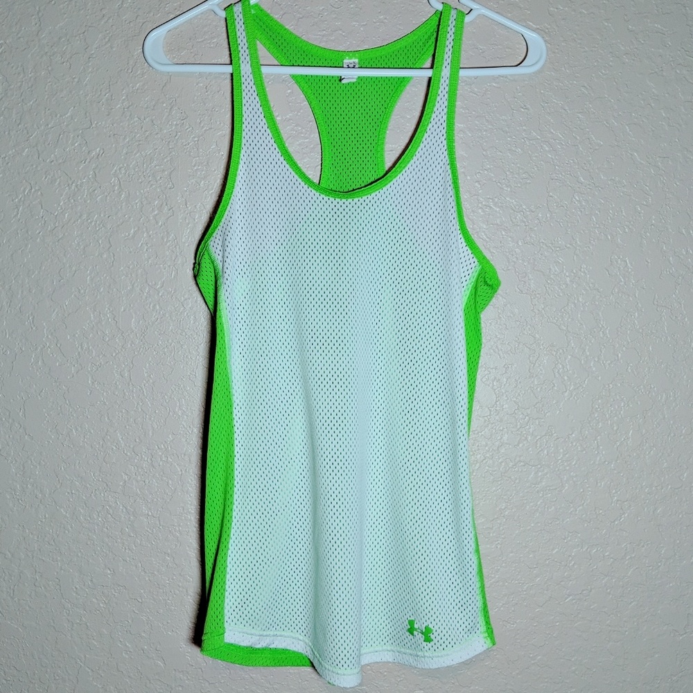 Under armour racer back workout top semi fitted